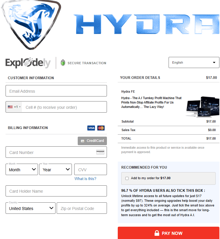 Hydra-checkout-page